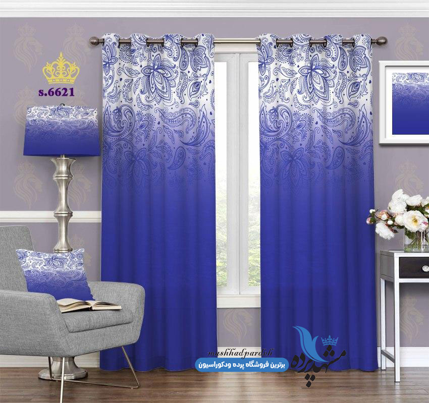 punch-eslimi-6621 پرده پانچ طرح اسلیمی کد 6621