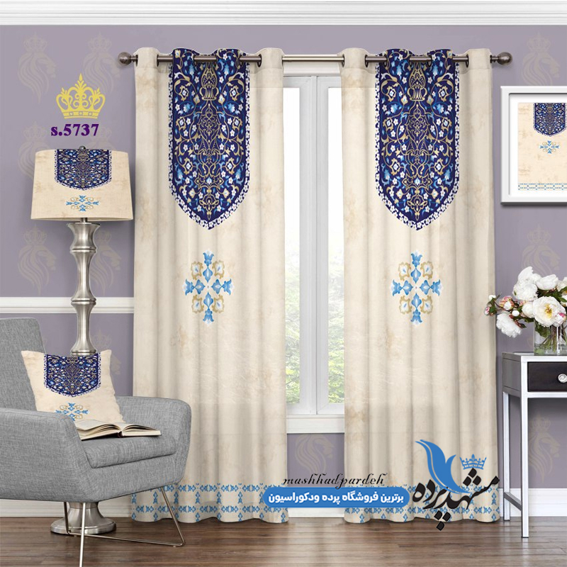 punch-eslimi-s-5737 پرده پانچ اسلیمی طرح کاشی کاری کد s-5737