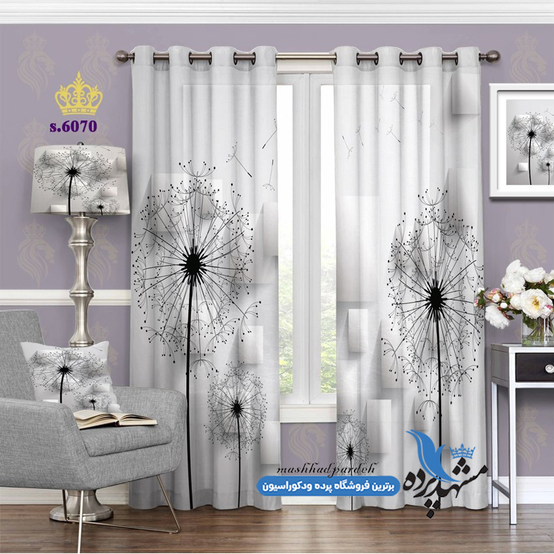 punch-manzareh-s-6070 پرده پانچ منظره طرح قاصدک کد s-6070
