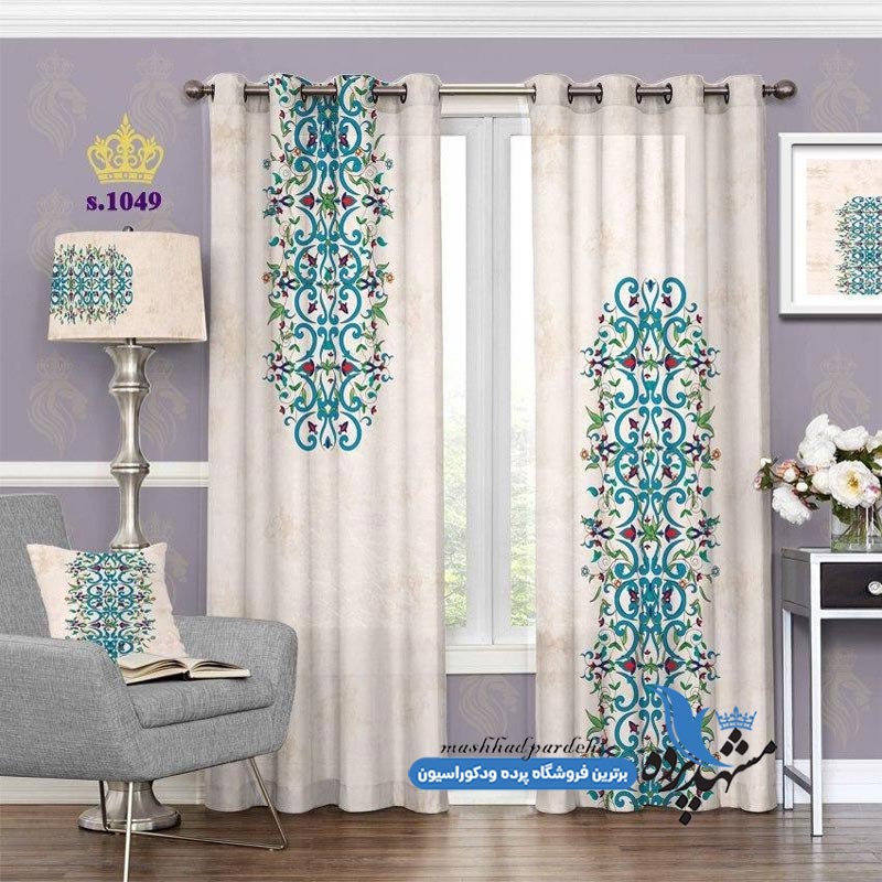 punch-eslimi-s-1049 پرده پانچ اسلیمی طرح پیچک کد s-1049