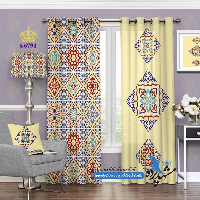 punch-eslimi-s-6791 پرده پانچ اسلیمی طرح حاشیه کد s-6791