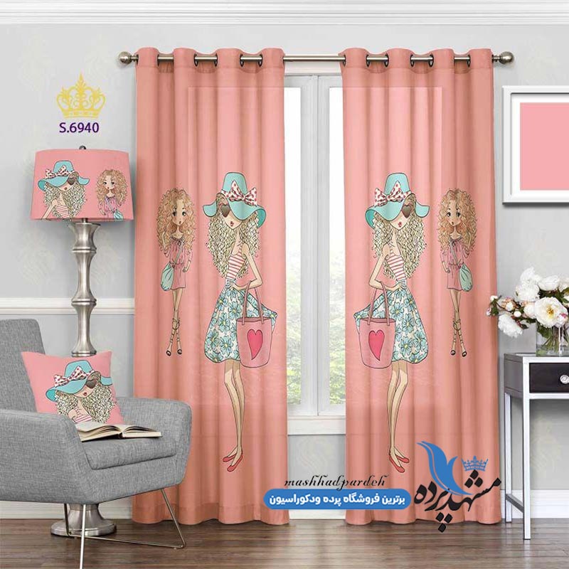punch-girl-s-6940 پرده پانچ دخترانه طرح فشن کد s-6940