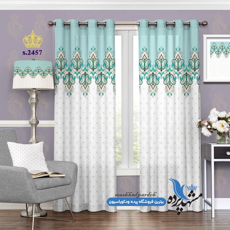 punch-paziraii-s-2457 پرده پانچ پذیرایی طرح چلچراغ کد s-2457