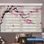 پرده زبرا تصویری چاپی طرح شکوفه کد ZT1758