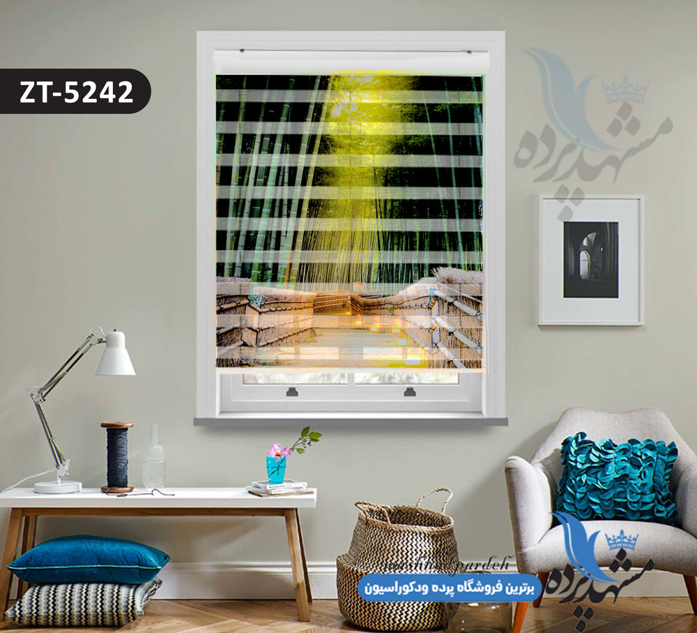پرده زبرا تصویری چاپی منظره جنگل بامبو کد ZT5242 پرده زبرا تصویری چاپی منظره جنگل بامبو کد ZT5242