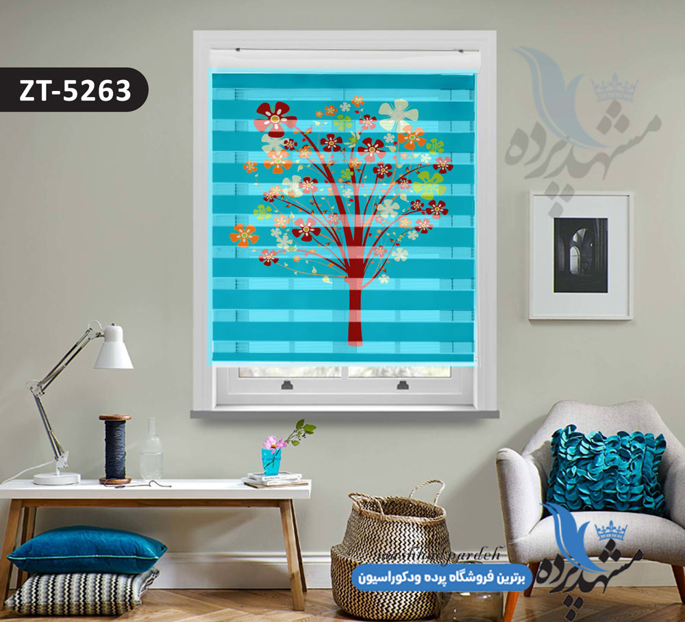 پرده زبرا تصویری چاپی طرح گرافیکی شکوفه درخت کد ZT5263 پرده زبرا تصویری چاپی طرح گرافیکی شکوفه درخت کد ZT5263