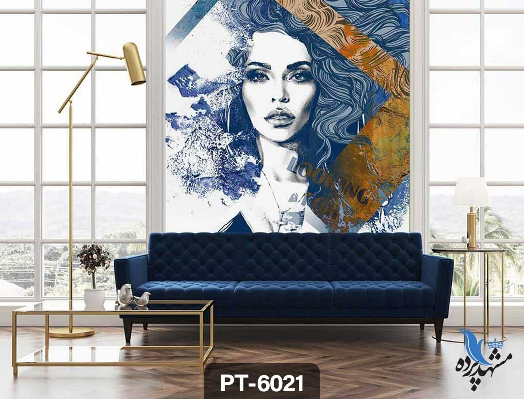 poster-face-pt-6021 پوستر دیواری طرح چهره زن فانتزی کد PT-6021