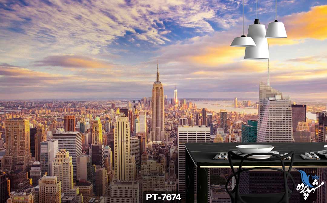 building-pt-7674 پوستر دیواری طرح ساختمان های مرتفع کد PT-7674