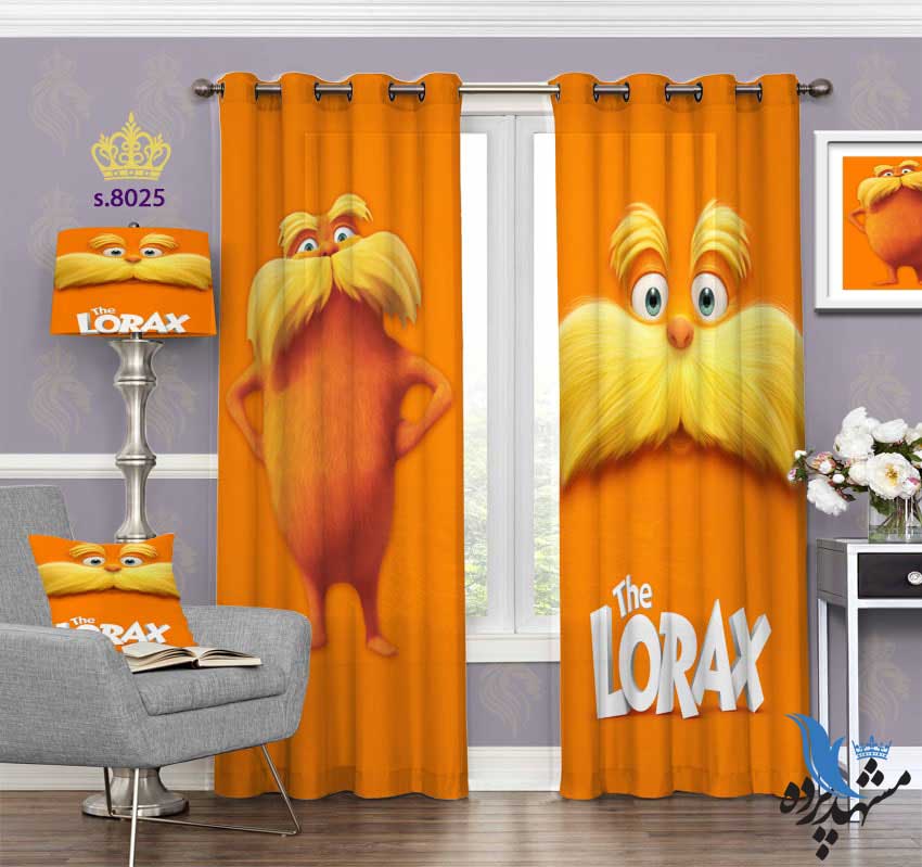 punch-curtain-child-s-8025 پرده پانچ کودک طرح کارتون لوراکس کد S8025