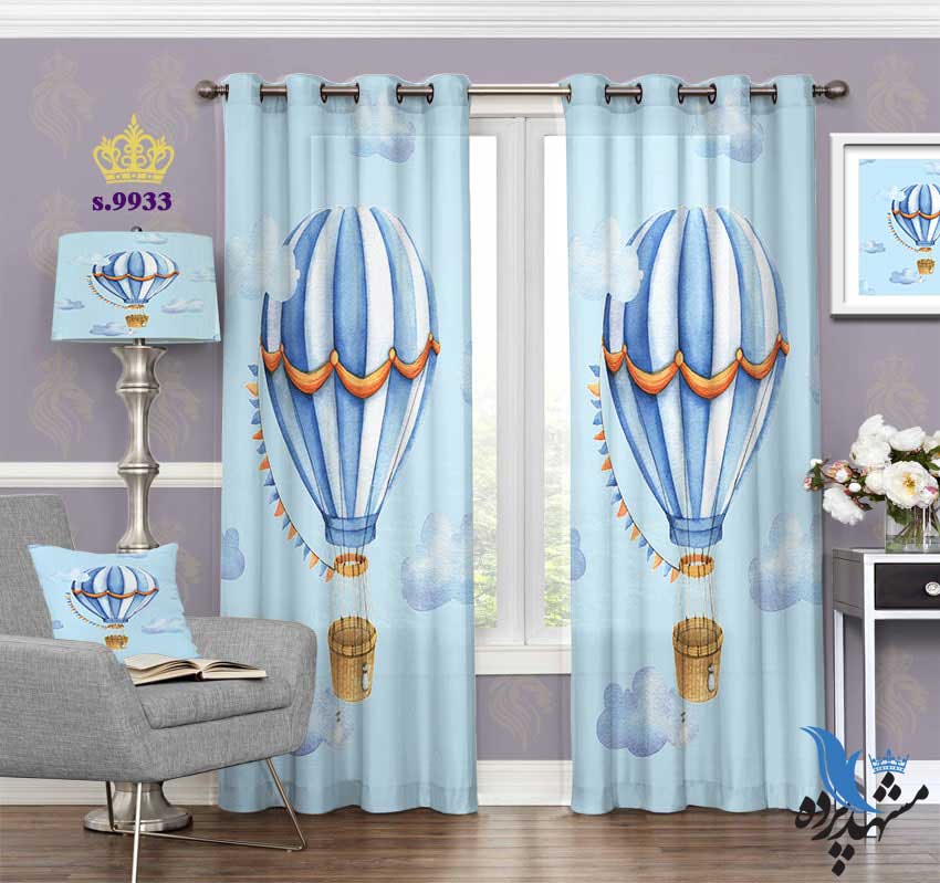 punch-curtain-child-s-9933 پرده پانچ کودک طرح بالن کد S9933