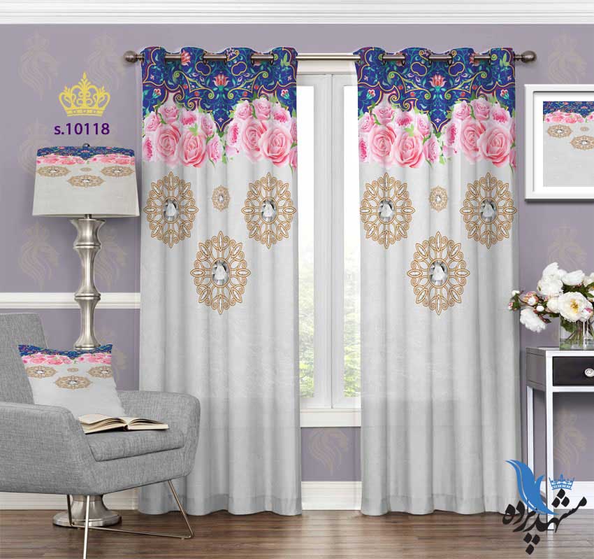 punch-curtain-eslimi-s-10118 پرده پانچ اسلیمی طرح گل کد S10118