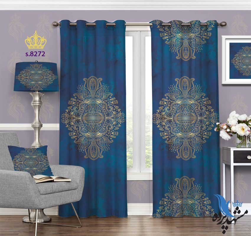 punch-curtain-eslimi-s-8272 پرده پانچ اسلیمی طرح شمسه کد S8272