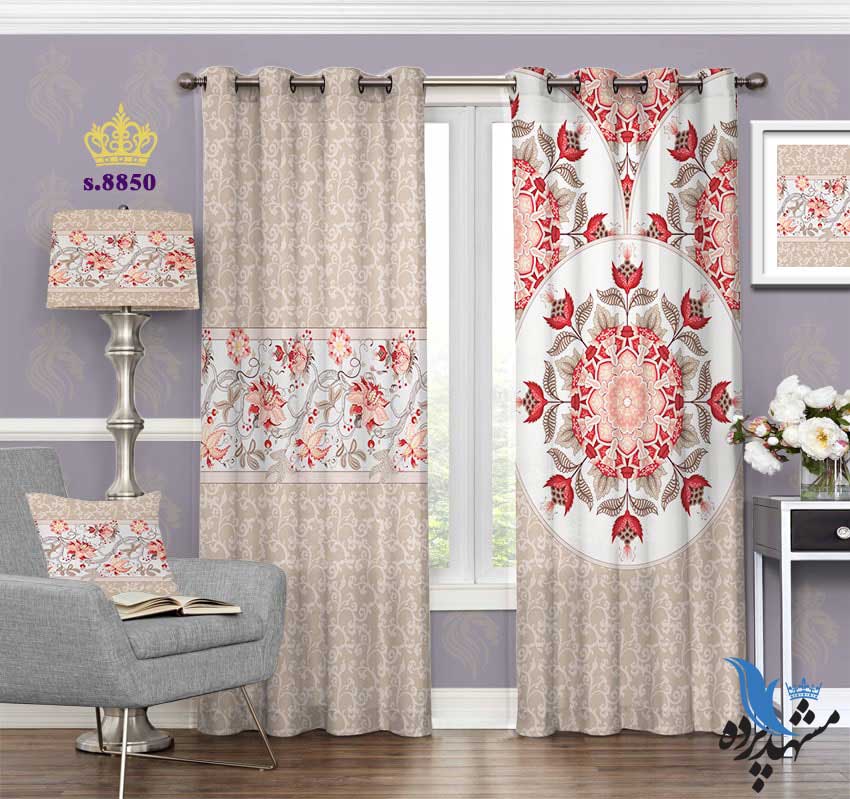 punch-curtain-eslimi-s-8850 پرده پانچ اسلیمی طرح گل کد S8850