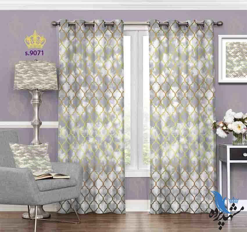 punch-curtain-eslimi-s-9071 پرده پانچ اسلیمی طرح پتینه کد S9071