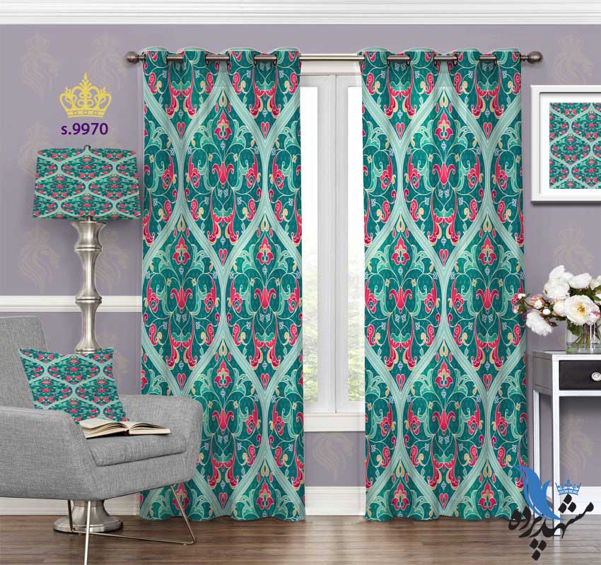punch-curtain-eslimi-s-9970 پرده پانچ اسلیمی طرح بته جقه کد S9970