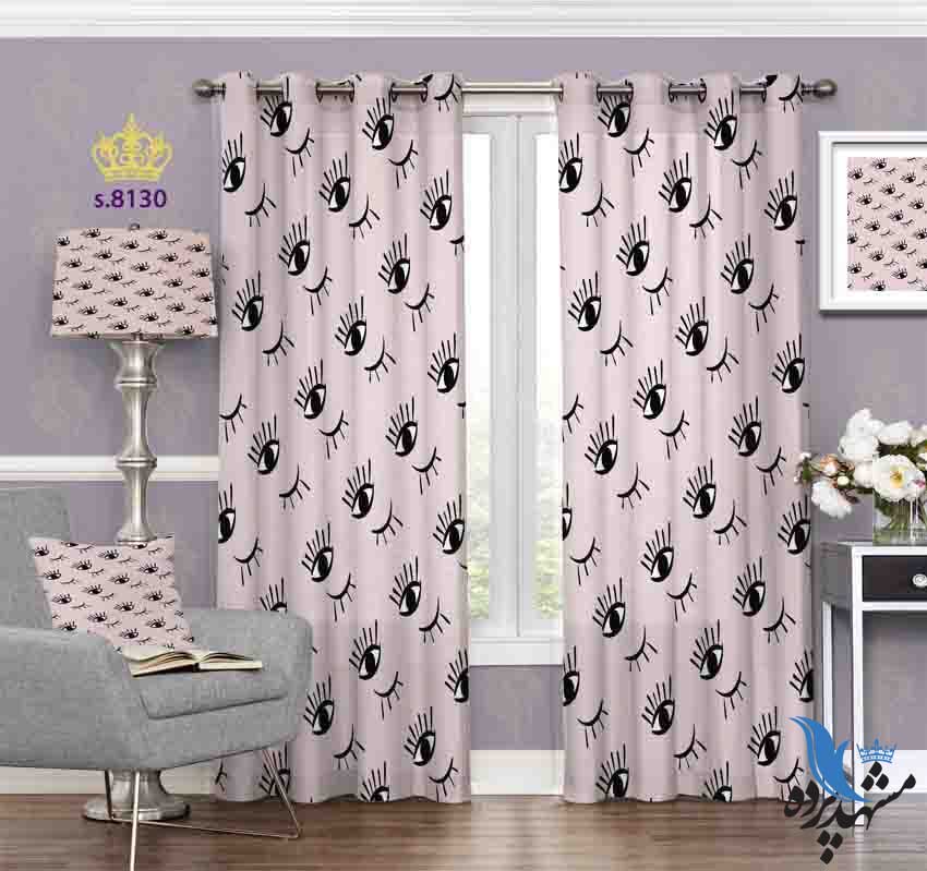 punch-curtain-fantasy-s-8130 پرده پانچ فانتزی طرح چشم ها کد S8130