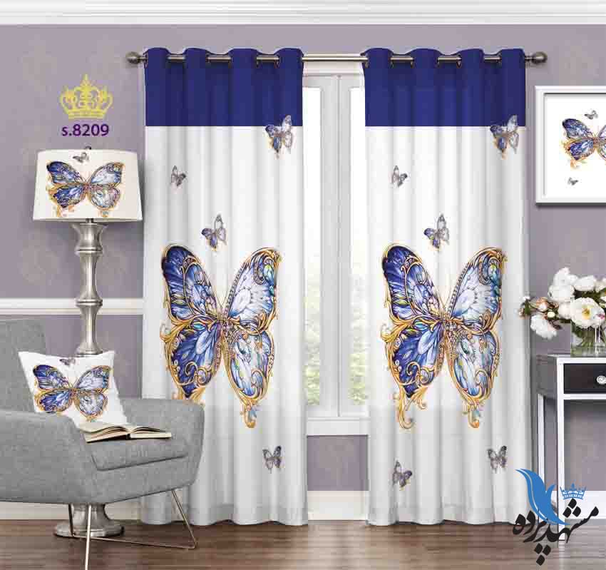 punch-curtain-fantasy-s-8209 پرده پانچ فانتزی طرح پروانه کد S8209