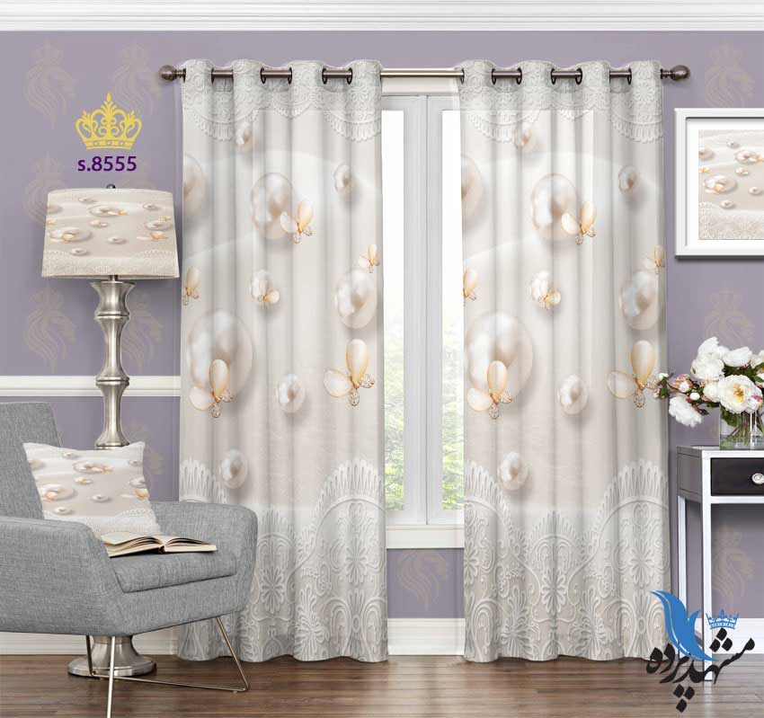 punch-curtain-fantasy-s-8555 پرده پانچ فانتزی طرح احجام هندسی کد S8555