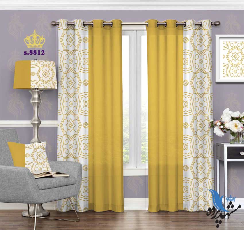 punch-curtain-fantasy-s-8812 پرده پانچ فانتزی طرح تلفیقی ساده و اسلیمی کد S8812