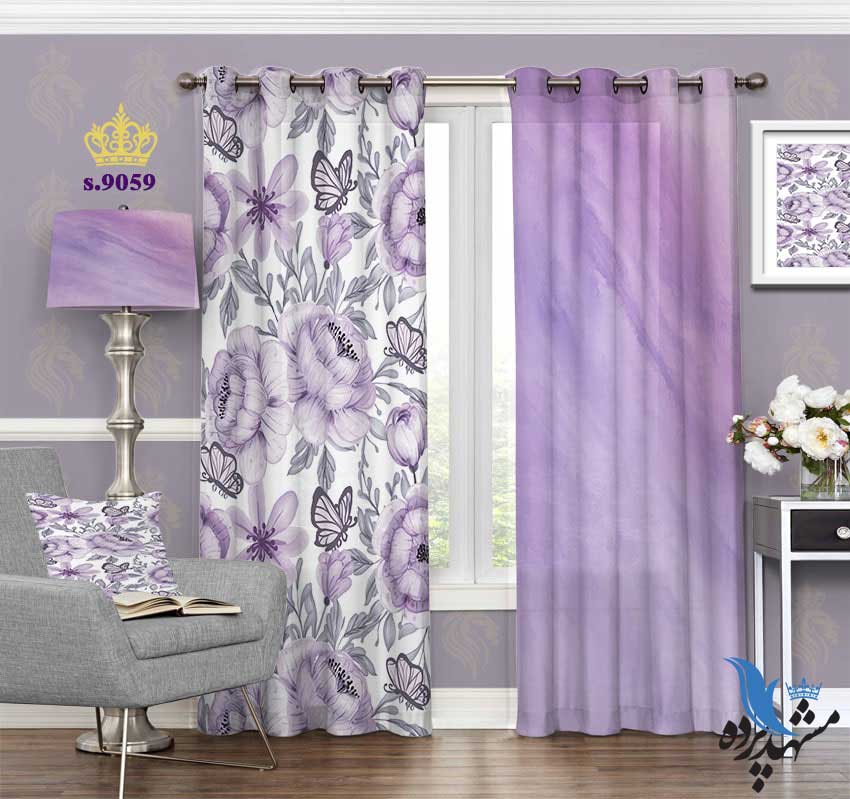 punch-curtain-fantasy-s-9059 پرده پانچ فانتزی طرح گل کد S9059