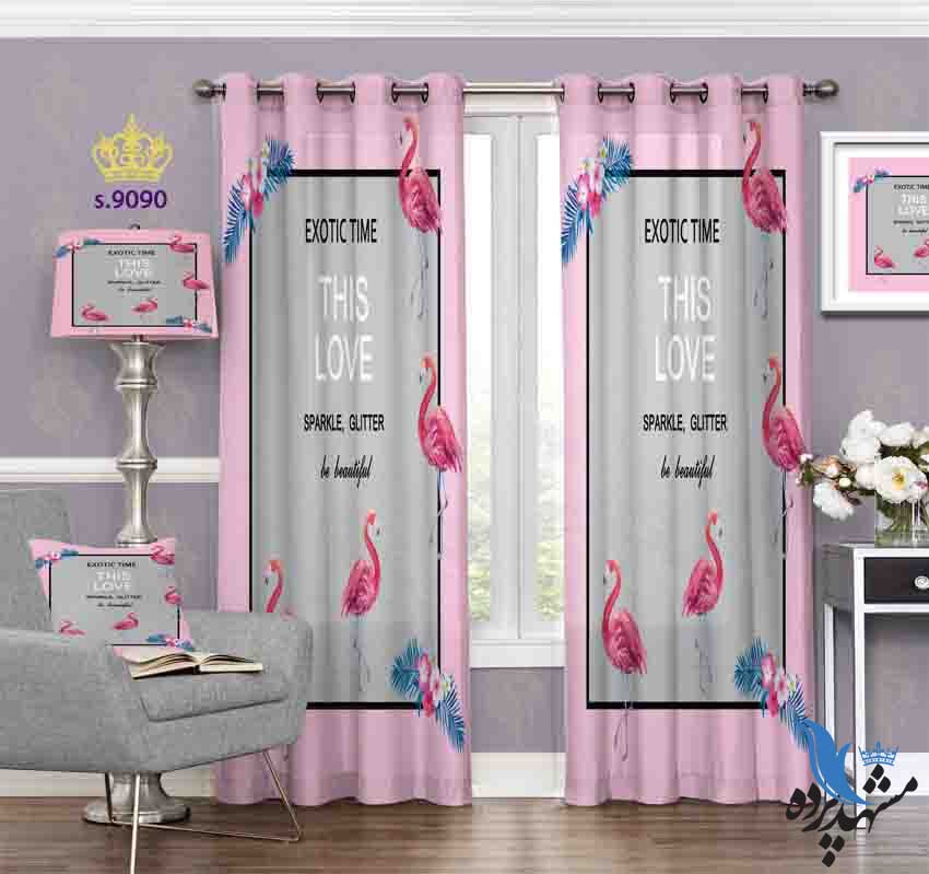 punch-curtain-fantasy-s-9090 پرده پانچ فانتزی طرح مرغابی کد S9090
