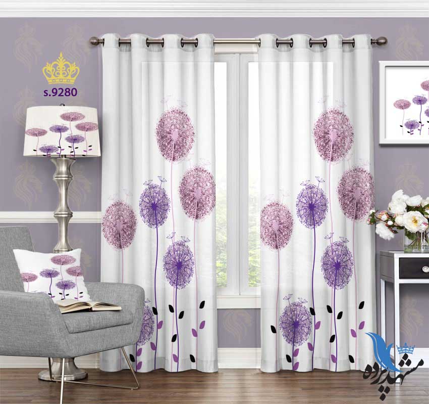 punch-curtain-fantasy-s-9280 پرده پانچ فانتزی طرح قاصدک ها کد S9280