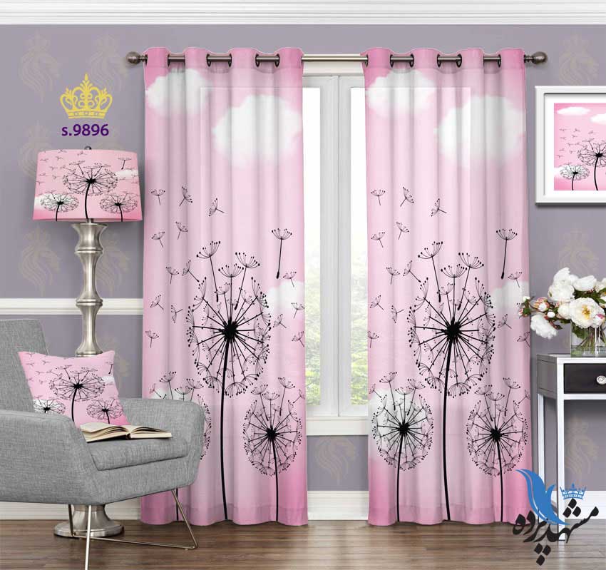 punch-curtain-fantasy-s-9896 پرده پانچ فانتزی طرح قاصدک و ابر کد S9896