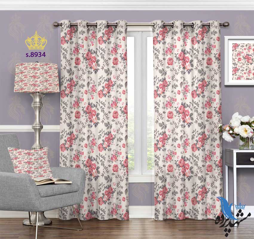 punch-curtain-flower-s-8934 پرده پانچ طرح گل های رز ریز کد s8934