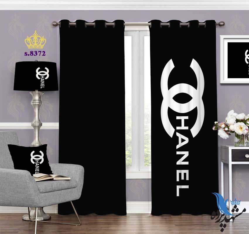 punch-curtain-modern-s-8372 پرده پانچ مدرن طرح برند شنل کد s8372