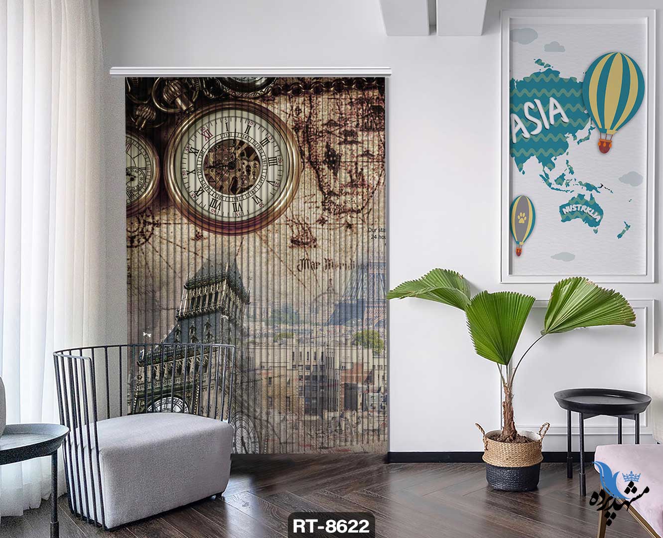 shershereh-modern-rt-8622 ریسه شرشره تصویری طرح برج بیگ بن کد RT8622