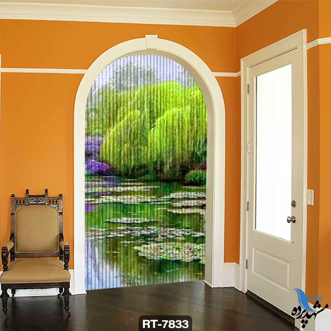 shershereh-nature-rt-7833 ریسه شرشره تصویری طرح درختان سر سبز و مرداب کد RT7833