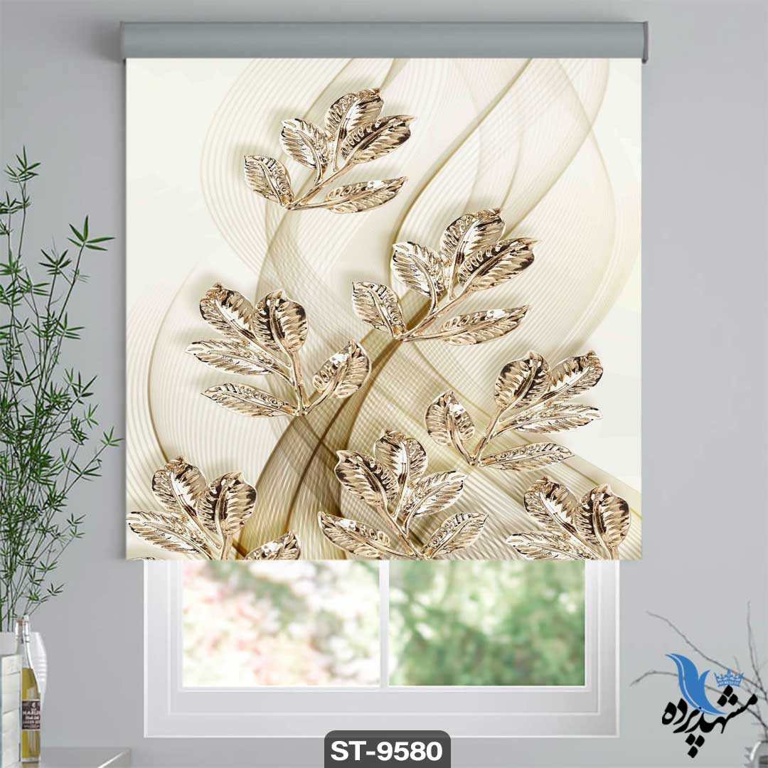 پرده شید رول تصویری طرح فانتزی گل کد ST9580 پرده شید رول تصویری طرح فانتزی گل کد ST9580