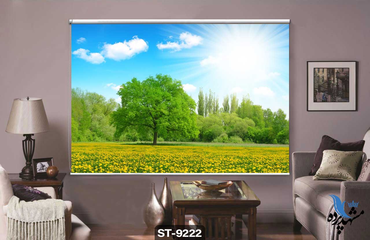 پرده شید رول تصویری طرح طبیعت کد ST9222 پرده شید رول تصویری طرح طبیعت کد ST9222