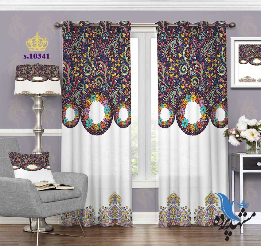 pardeh-punch-chapi-S10341 پرده پانچ طرح اسلیمی S10341 - 1